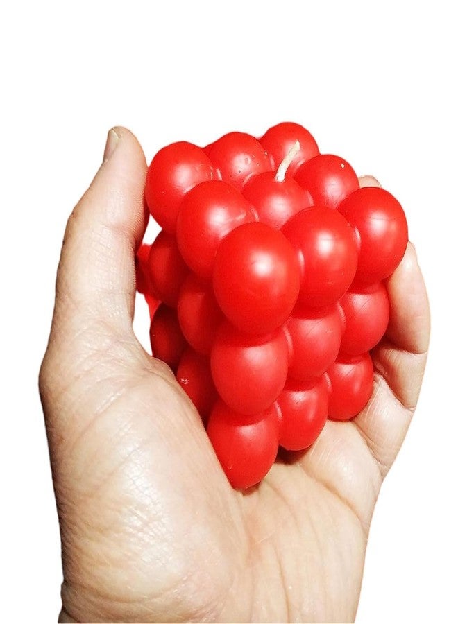 Quace Red Bubble Cube Candle, Scented, 100% Soy Wax. - Image 5